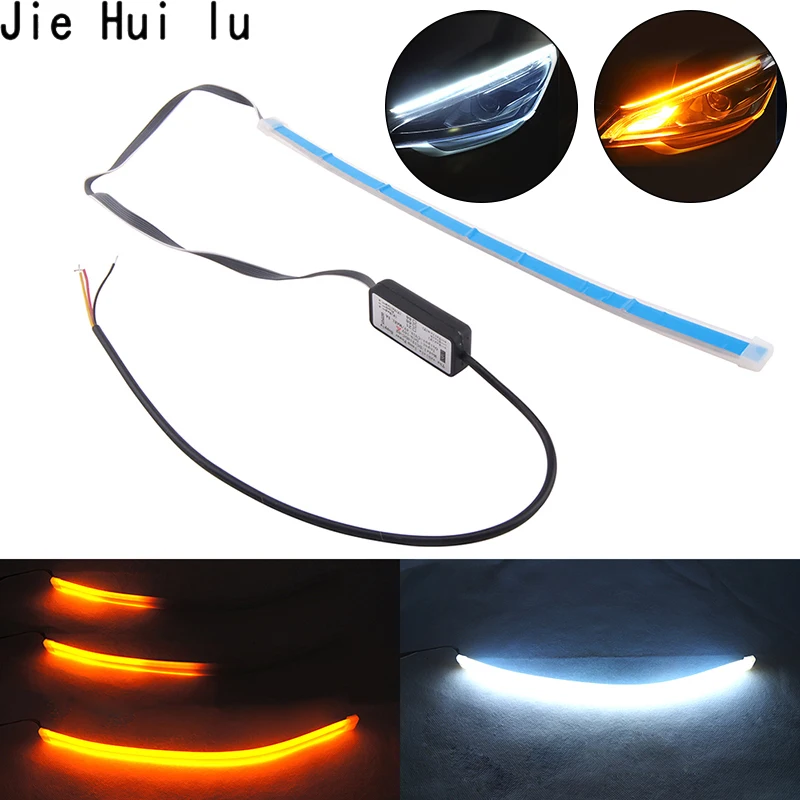 1 шт. светодиодные дневные ходовые огни DRL сигнальные фары полосы автомобильные