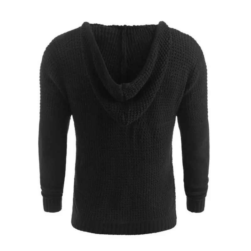 

Top Selling Product In 2020 Fall/winter Men's Long-sleeved Bottoming Shirt Sweater Horn Button Oblique Button Men's Sweater