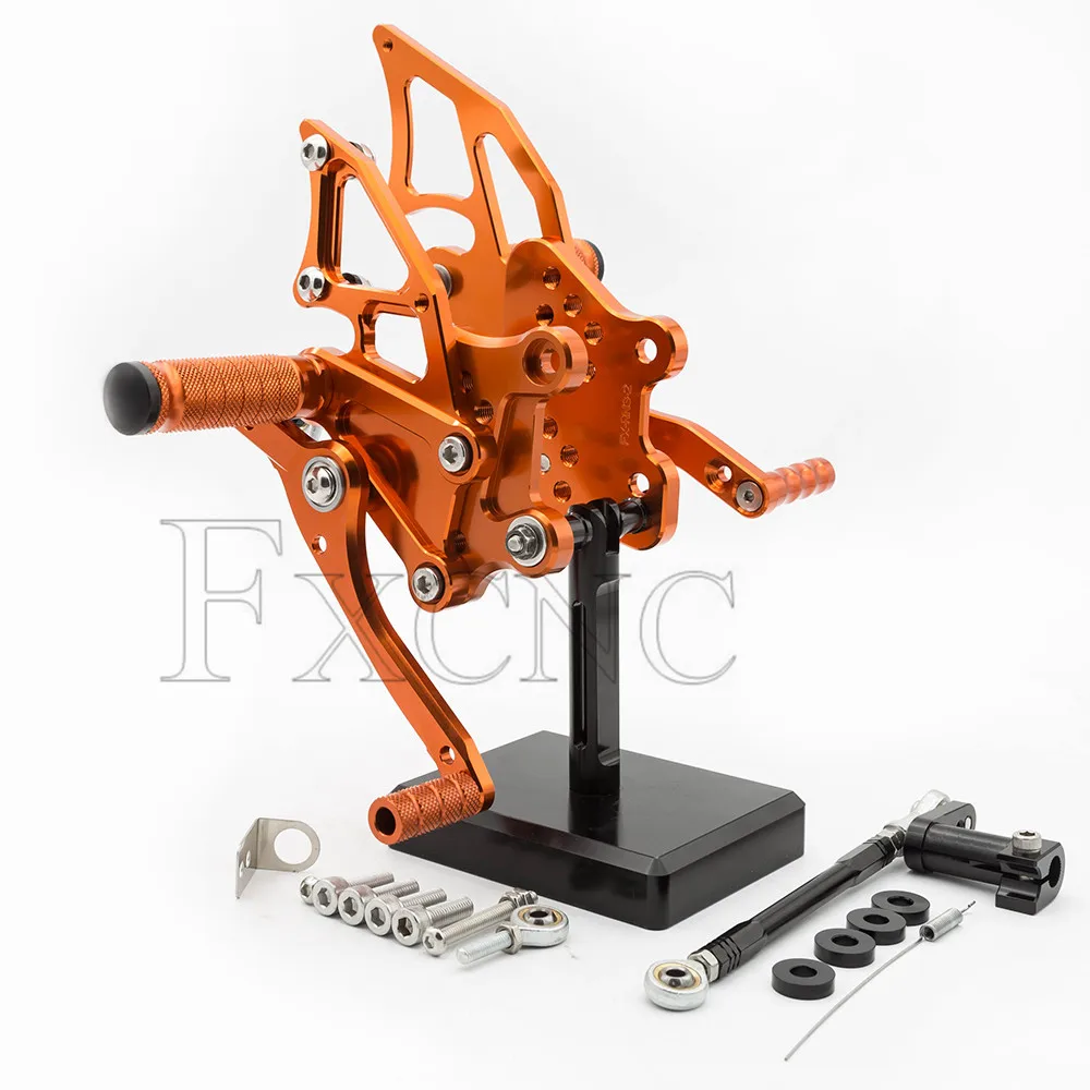 Orange Для YAMAHA YZF R3 MT03 14-19 R25 14-18 MT25 15-18 CNC алюминиевый сплав мотоцикл подножка для ног Педаль peg Rearset задний Набор - Цвет: Orange