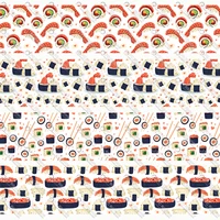 japanese sushi cartoon 1 12 printed lanyardgrosgrainsatin design customized ribbon for bow diy hair craft supplies sewing