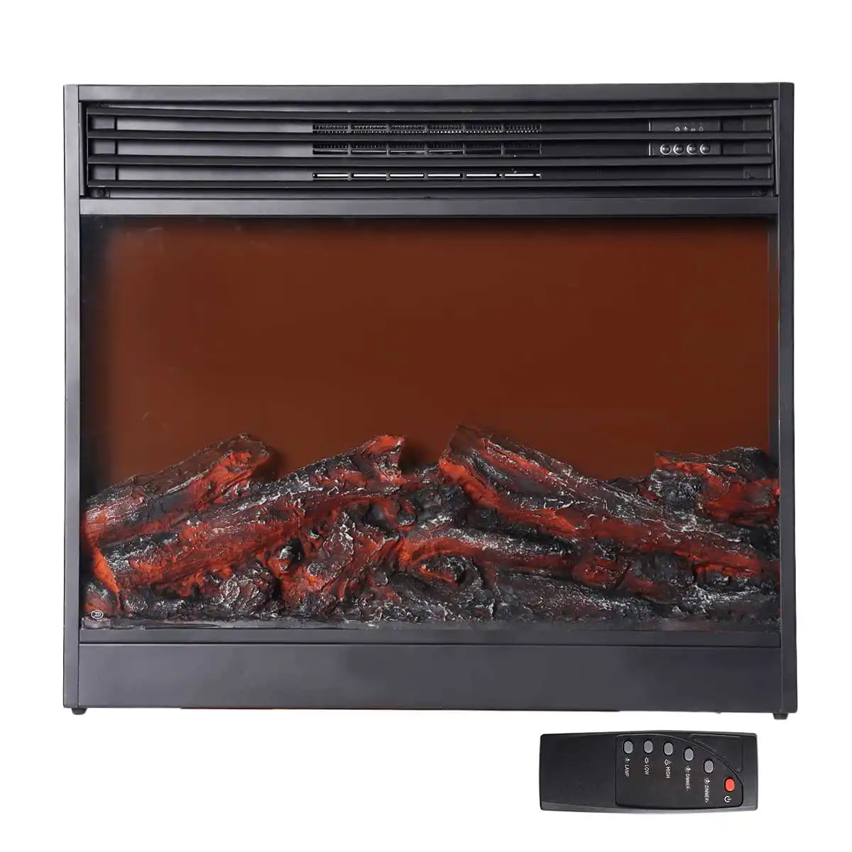 

110V/220V Wall Mount Electric Fireplace 3D Fire Electric Heater with Remote Control Adjustable Heat Tabletop Indoor Space Heater