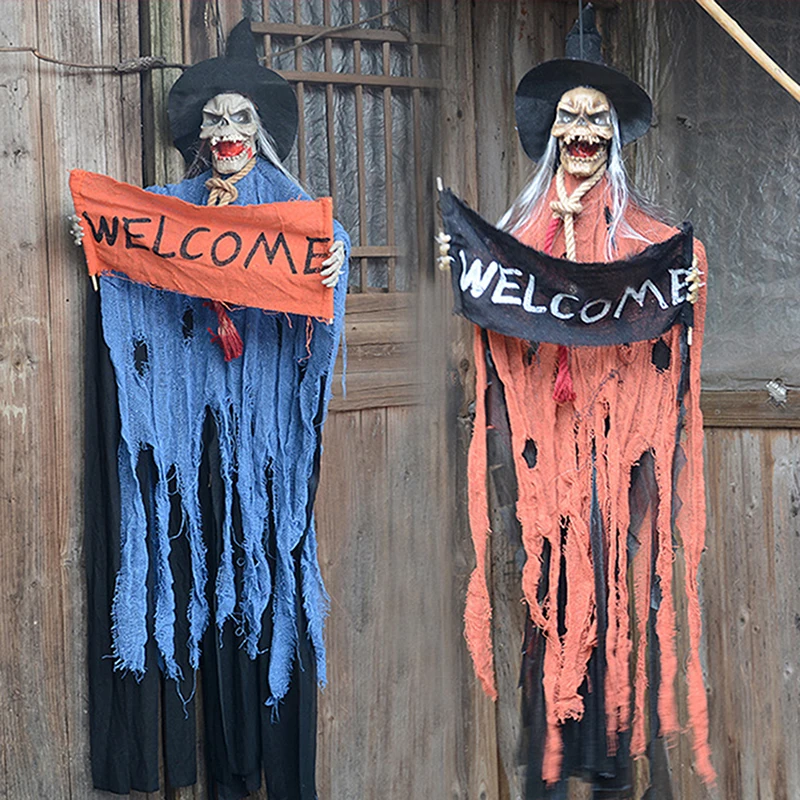 Декоративная подвеска на Хэллоуин украшение с электрическим скелетом призраком