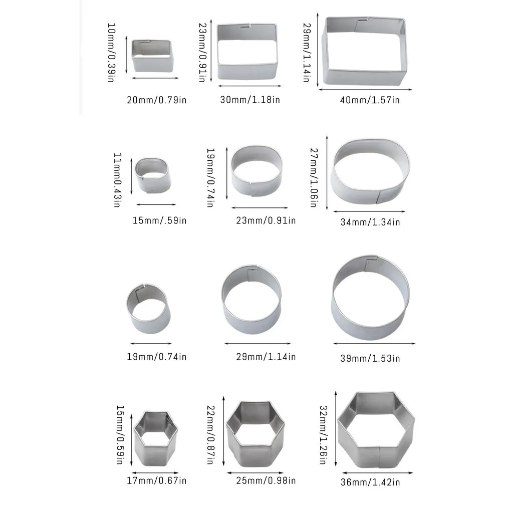 

24pcs/setx Baking Moulds Stainless Steel Cookie Cutters Plunger Biscuit DIY Mold Star Heart Cutter Baking Mould Stencils Pastry