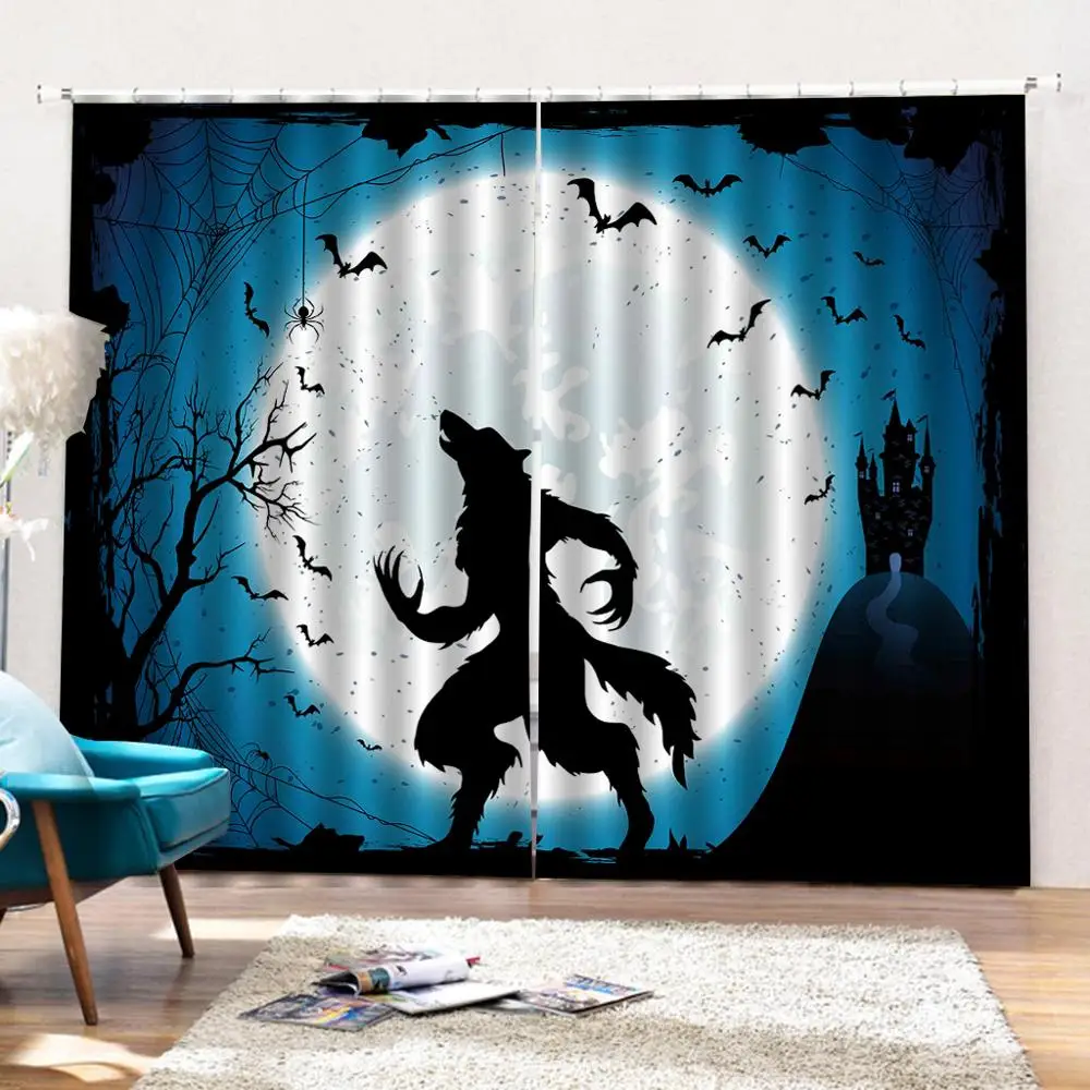 Затемняющие шторы с Луной под обезьяной для гостиной спальни занавески на окна