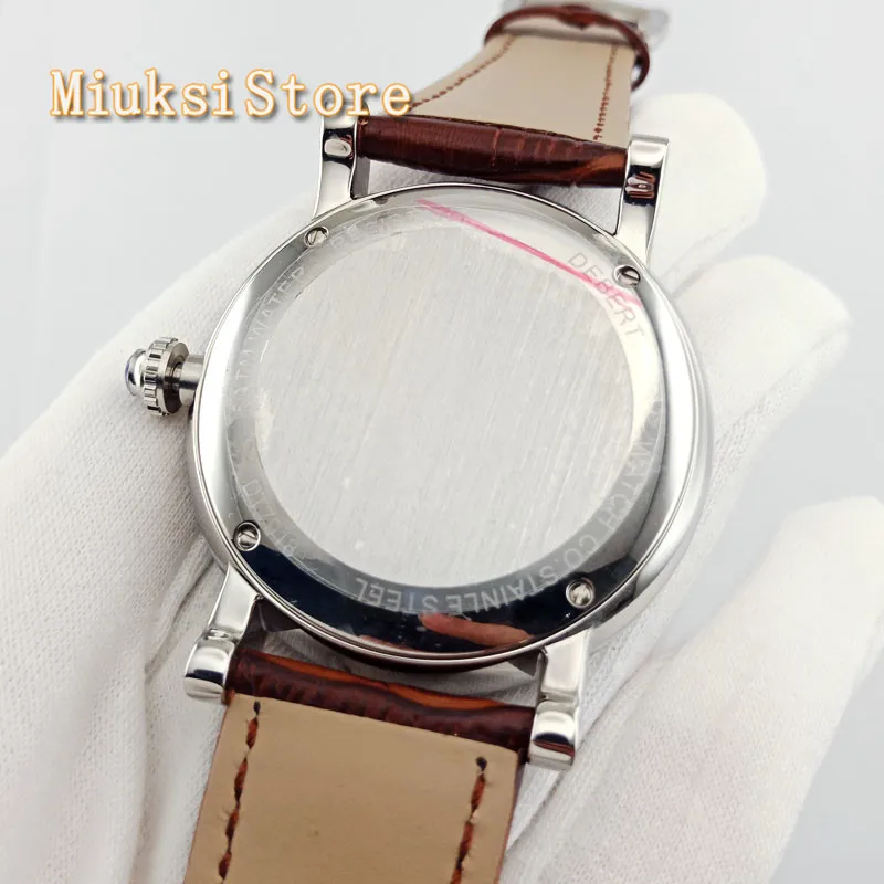 Модные Классические Серебристые мужские наручные часы deger 43 мм автоматический