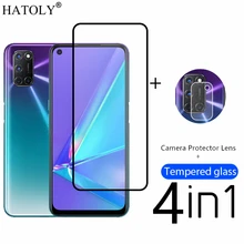 4in1 Protective Glass For OPPO A72 A73 A74 Tempered Glass OPPO A72 Screen Protector Phone Film OPPO A16 A15S A52 A32 A74 A95 A94