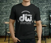 new popular dw drums black cymbals mens black t shirt vintage men gift tee