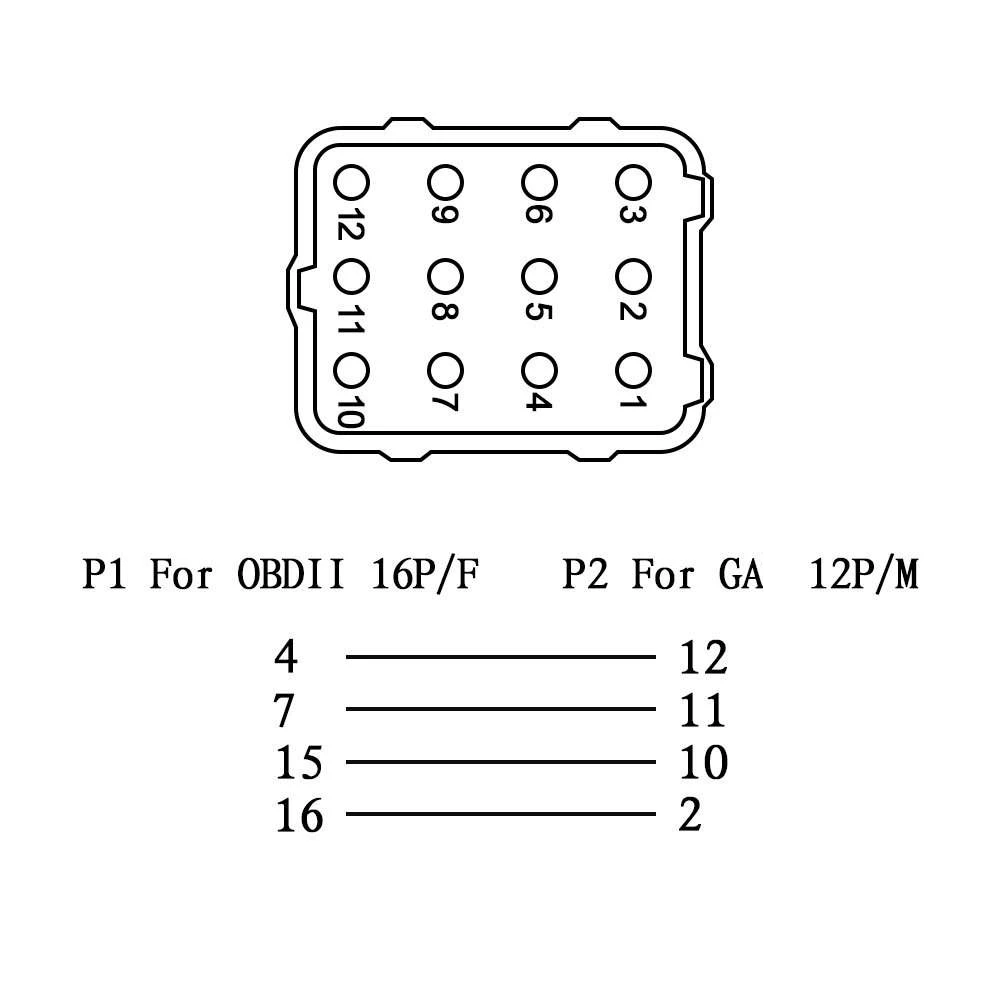 Высококачественный переходник OBD2 для грузового автомобиля кабель ГАЗ
