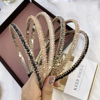 new fashion simple small crystal rhinestone headband braided hairband diamond beaded headbands for women hair accessories