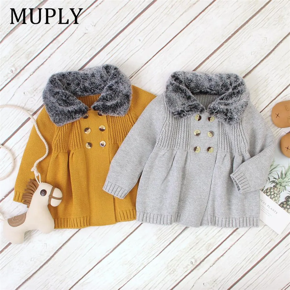 Новинка 2021 милые вязаные свитера для маленьких девочек детская одежда кардиган