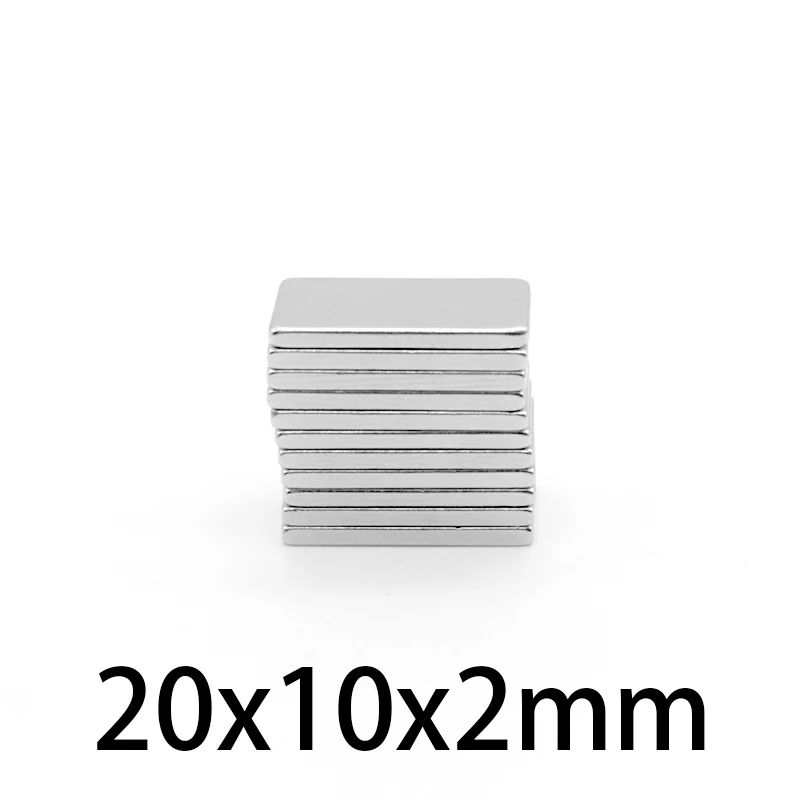 

10-100pcs 20x10x2mm Rare Earth Magnet 20mmx10mmx2mm Block Rectangular Magnets 20*10*2mm Permanent Neodymium Magnet 20*10*2
