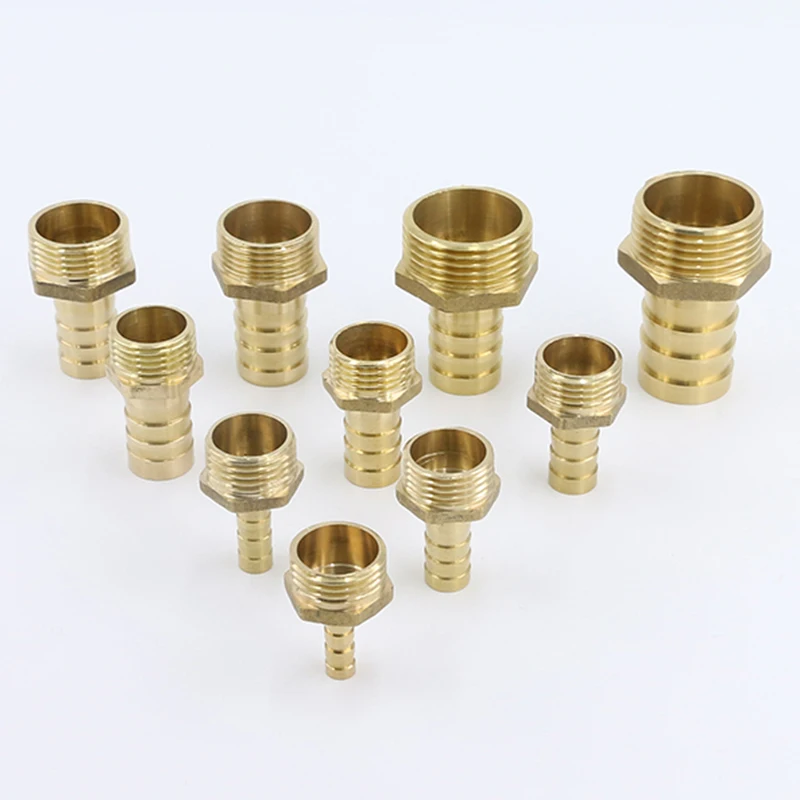 

Hose Barb Tail 6/8/10/12/14/16/19/25MM Brass Pipe Fitting 1/8" 1/4" 3/8" 1/2" 1" BSP Male Connector Joint Copper Coupler Adapter