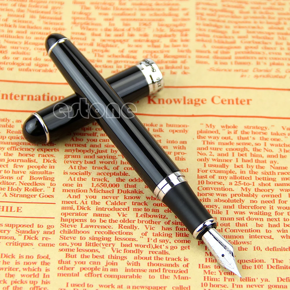 

Новая Черная перьевая ручка Jinhao X750 Deluxe с средним пером 18kgp