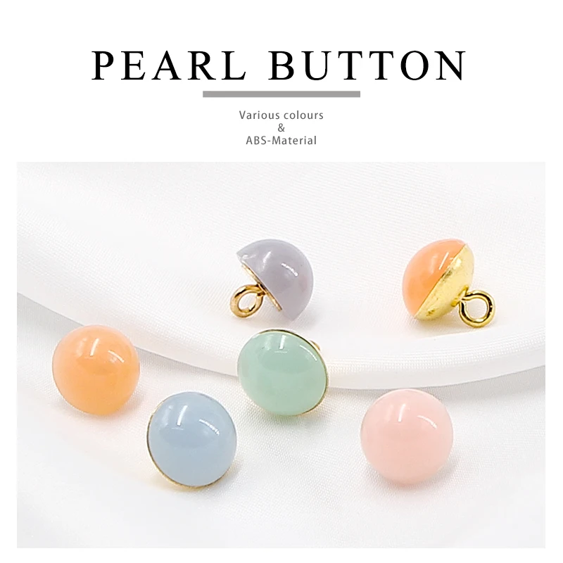 

10pcs 10/12/14mm Candy Color Pearl Elliptical Round Vintage Bead ABS for Sewing Shirt Clothing DIY Crafts Decorative Accessories