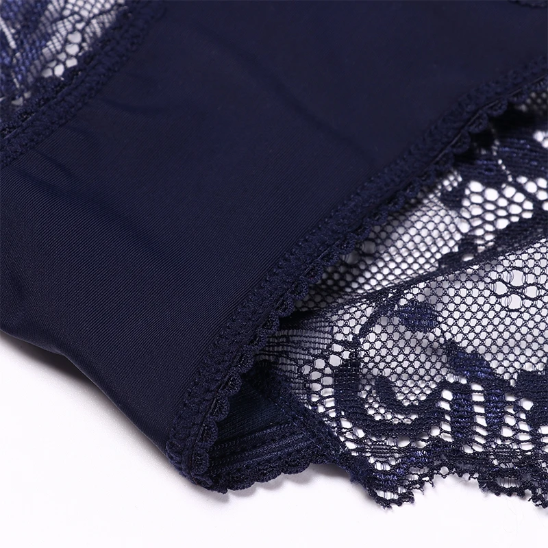 

Women Sexy Seamless Briefs,Ultra-Thin Transparent Flower Embroidered Patterned Plus Size Underwear Cotton Lace Panties 2020