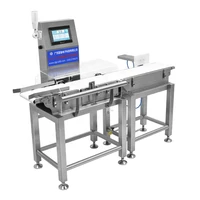 online foodbags package conveyor checkweigher combined machine food metal detector and checkweigher with pusher rejector