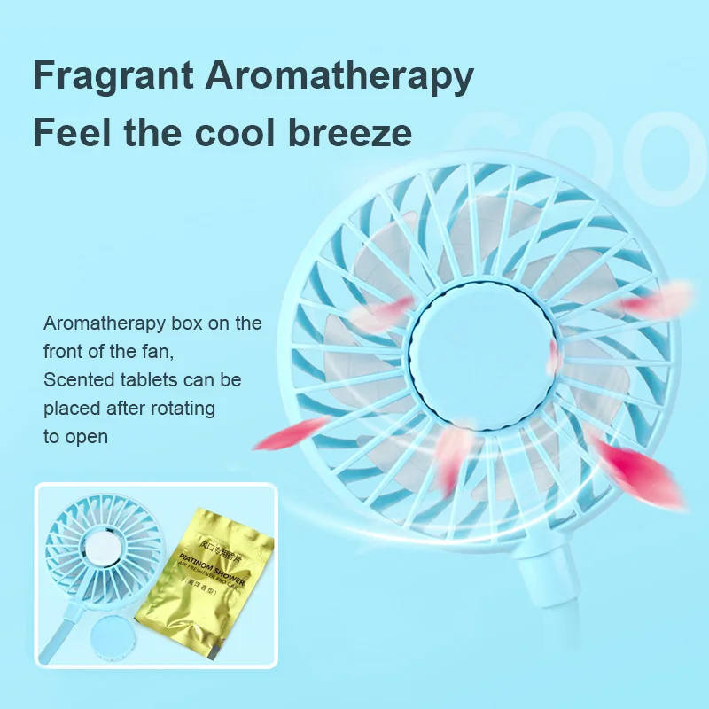 Портативный охлаждающий мини вентилятор USB с вращением на 360 градусов