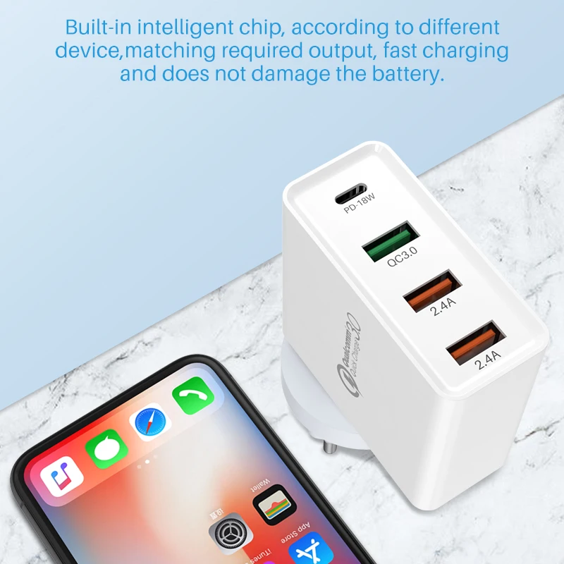 Зарядное устройство HKHUIBANG Usb 3 0 QC быстрое зарядное адаптер настенное для Iphone /Sumsung