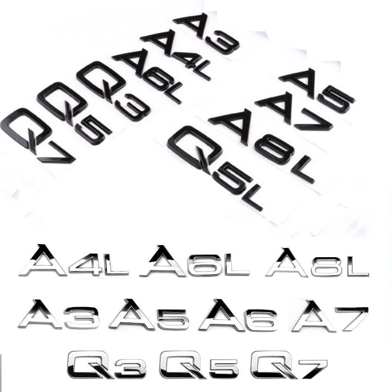 Эмблема багажника для Audi A3 A4 A5 A6 A7 A8 Q3 Q5 Q7 3 2 0 T 4 6