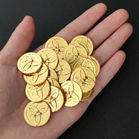 gold plated mora coin model genshin impact game coins art collection gifts