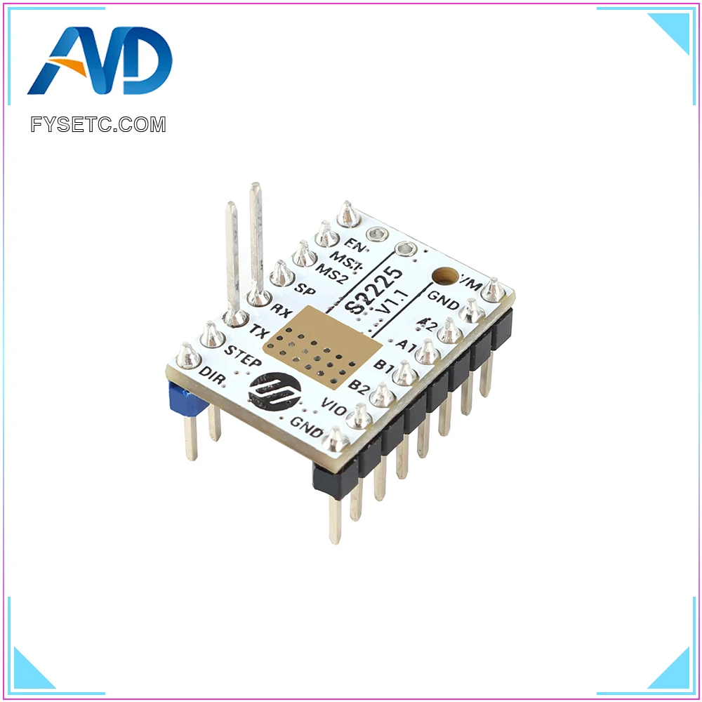 TMC S2225 V1.1 драйвер двигателя Stepsticks беззвучный 256 микрошаги ток 2A пик UART Замена TMC2208