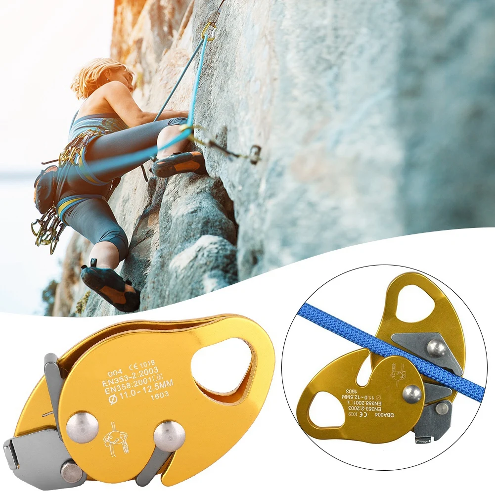 

Rock Climbing Descender 150kg Self-braking Stop Rope Clamp Grab Rescue Descender Carabiner Climbing Accessories
