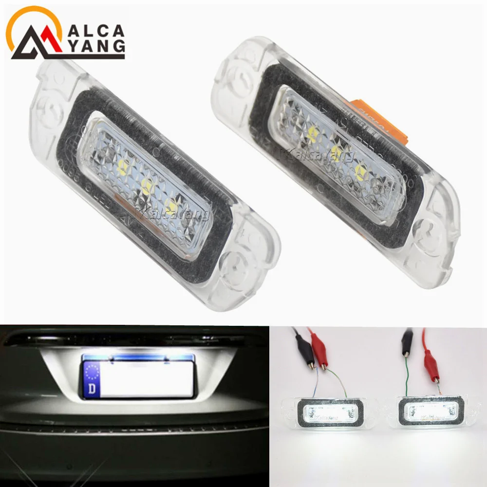 

2Pcs Error Free LED License Plate Light Number Lamp For Mercedes Benz W164 X164 W251 R GL ML 350 320 500 450 550 350 280 63 AMG