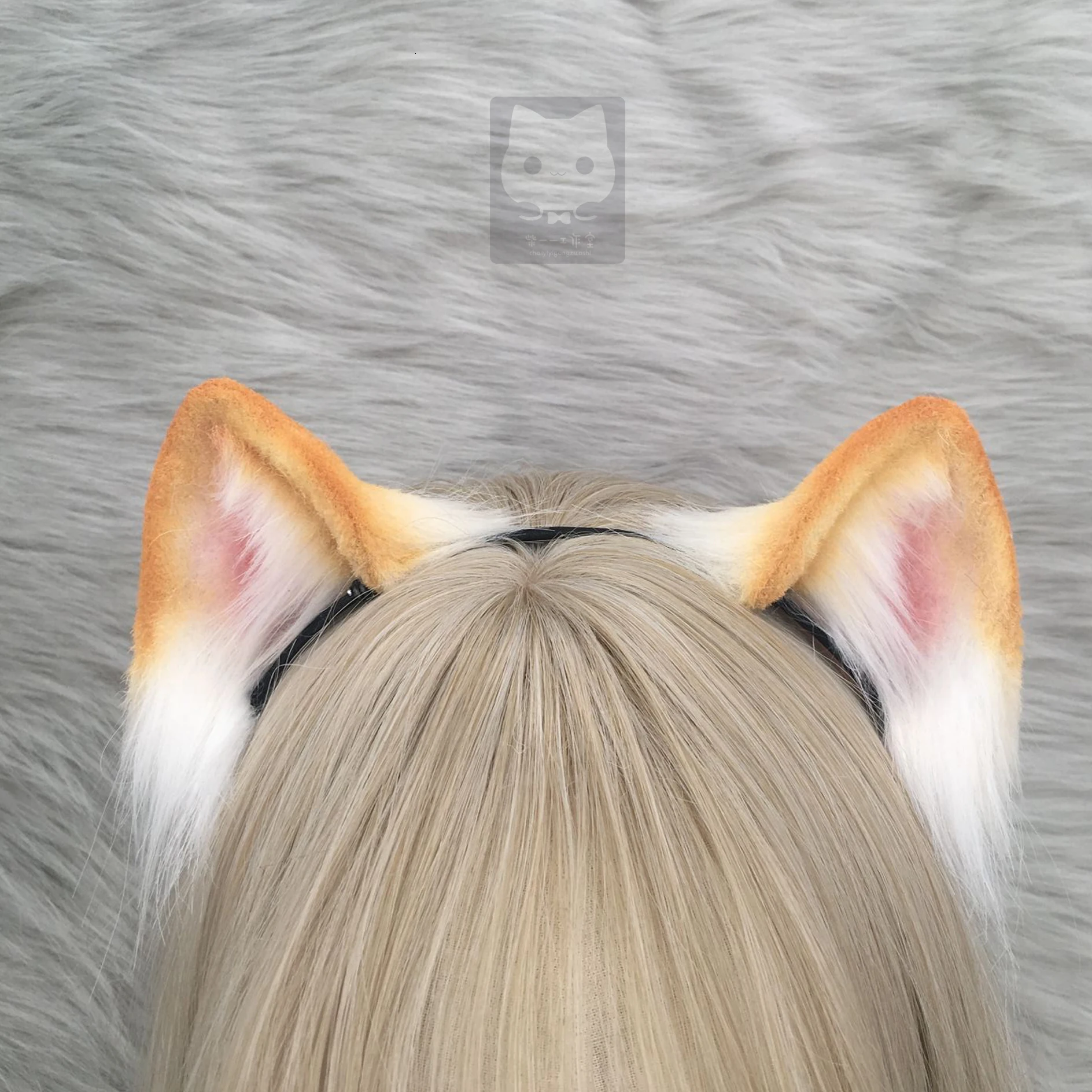 MMGG новый оригинальный ручной работы белые золотые уши обруч для волос аниме