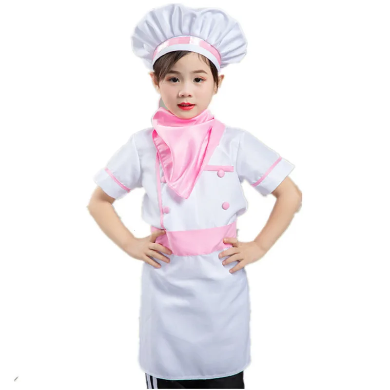

Halloween Kids Carnival Cooking Chef Uniform Children Kitchen Baking Catering Role Play Costume Stage Party Food Service Clothes