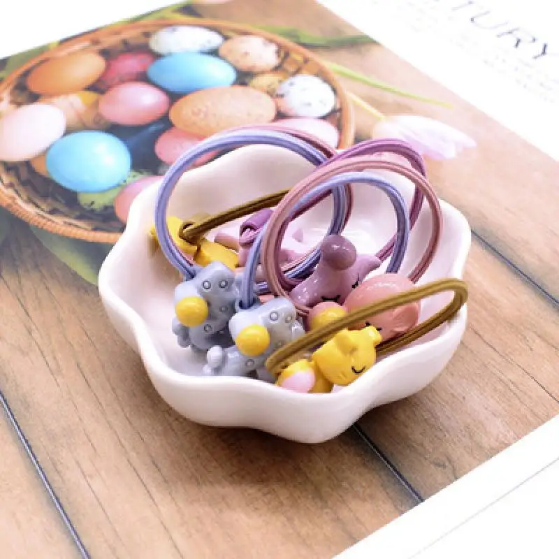 Корейские эластичные резинки для волос в виде животных маленьких девочек со