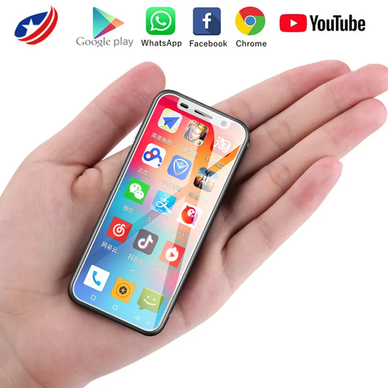 Melrose 4G Lte маленький Android телефон Google play 3,4 ''четырехъядерный Android 8,1 отпечаток пальца ID студенческий мини маленький смартфон