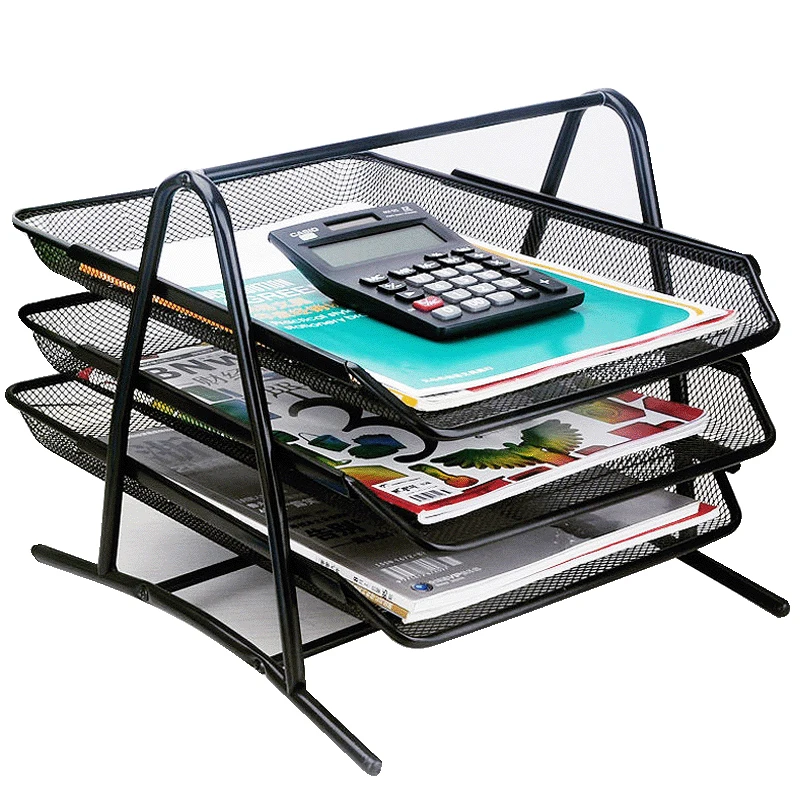 

Metal Document Shelf Office Desktop Documents Accept Multilayer Document Disk, Two, Three Or Four Layers Network Document Column