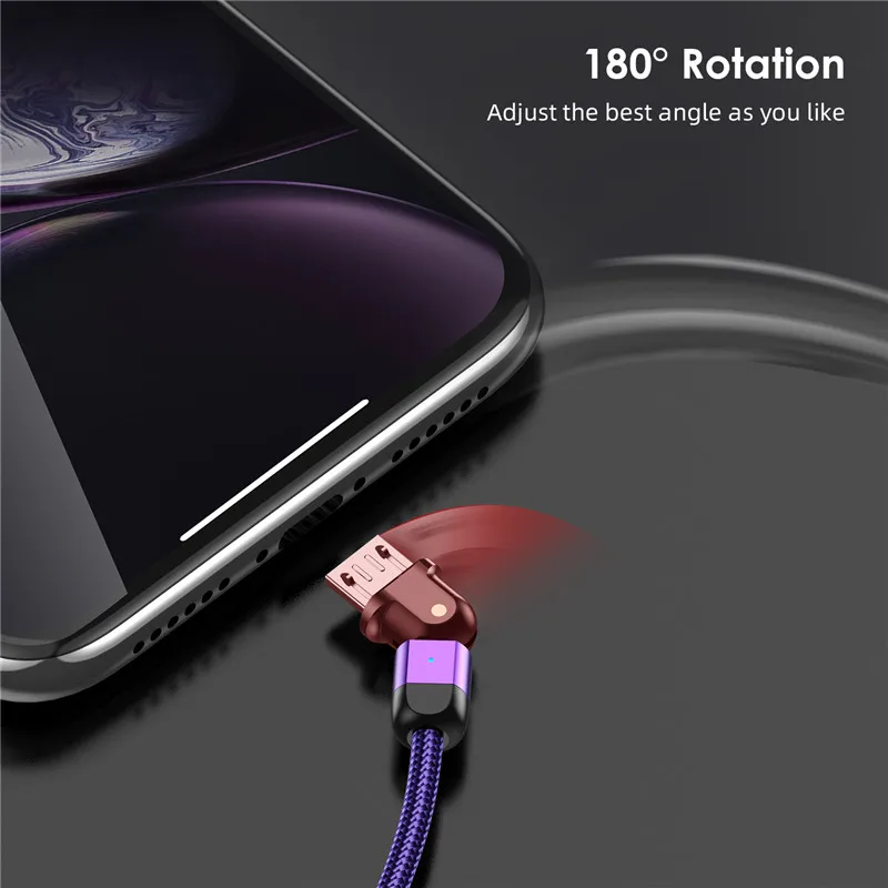 USLION 3A Micro USB Cable Fast Charging 180 Data for Samsung Xiaomi Huawei Tablet Android Mobile Phone Microusb Charge | Мобильные