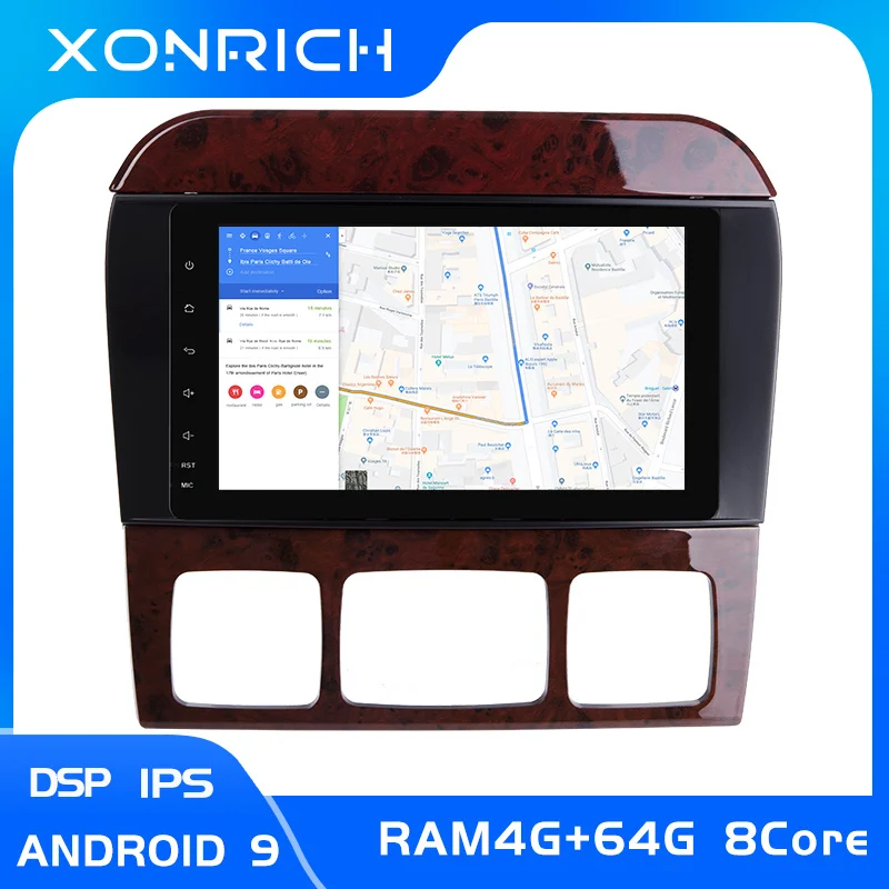 IPS DSP 4G 2 din Android 9 0 Автомобильный мультимедийный плеер для Mercedes Benz S-Class W220 W215 S280 S320 S350