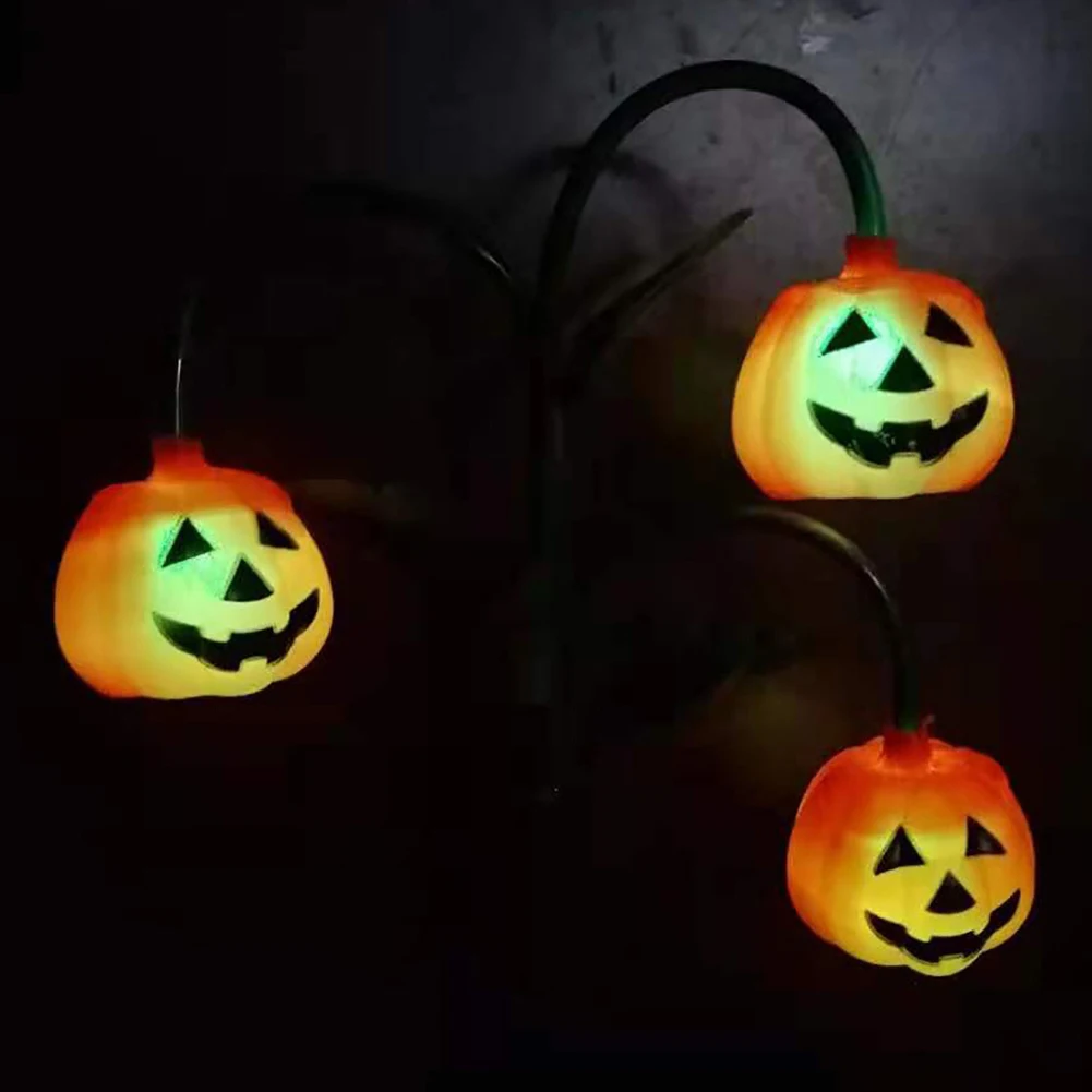 

Halloween Lighting Decoration Outdoor Large Three-head Pumpkin Ground Plug Light Led Solar Lawn Light Garden Patio Decor Lamp