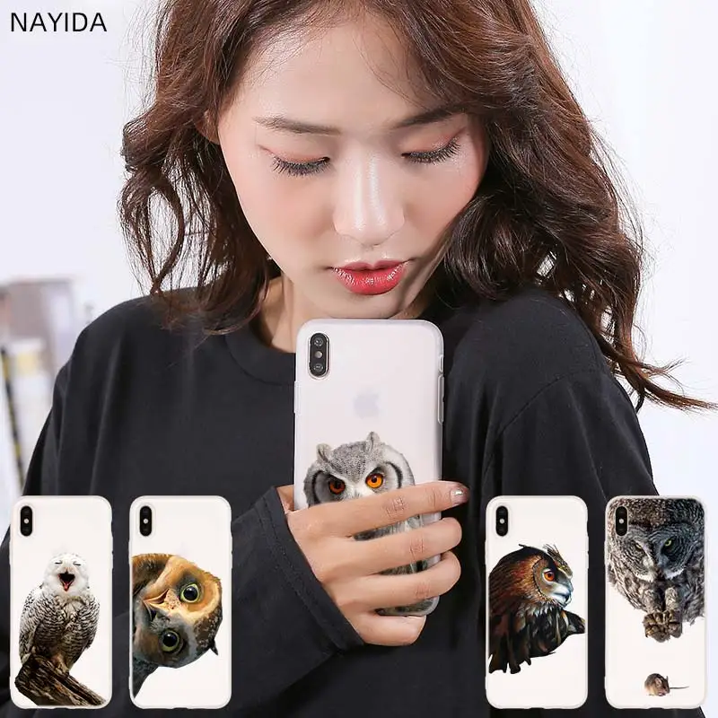 Мягкий силиконовый чехол для iPhone 12 Mini 11 Pro XS Max XR X 8 7 6 Plus 5S SE S с рисунком Совы и