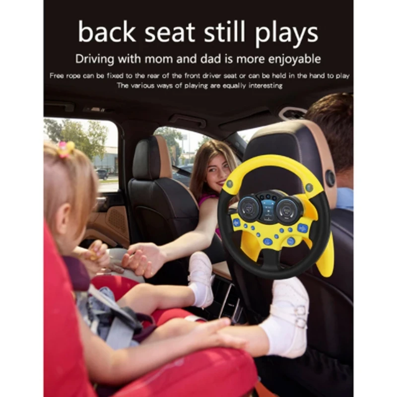 

Easy Simulated Driving Controller Portable Simulated Driving Steering Wheel Copilot Toy Children's Educational Sound