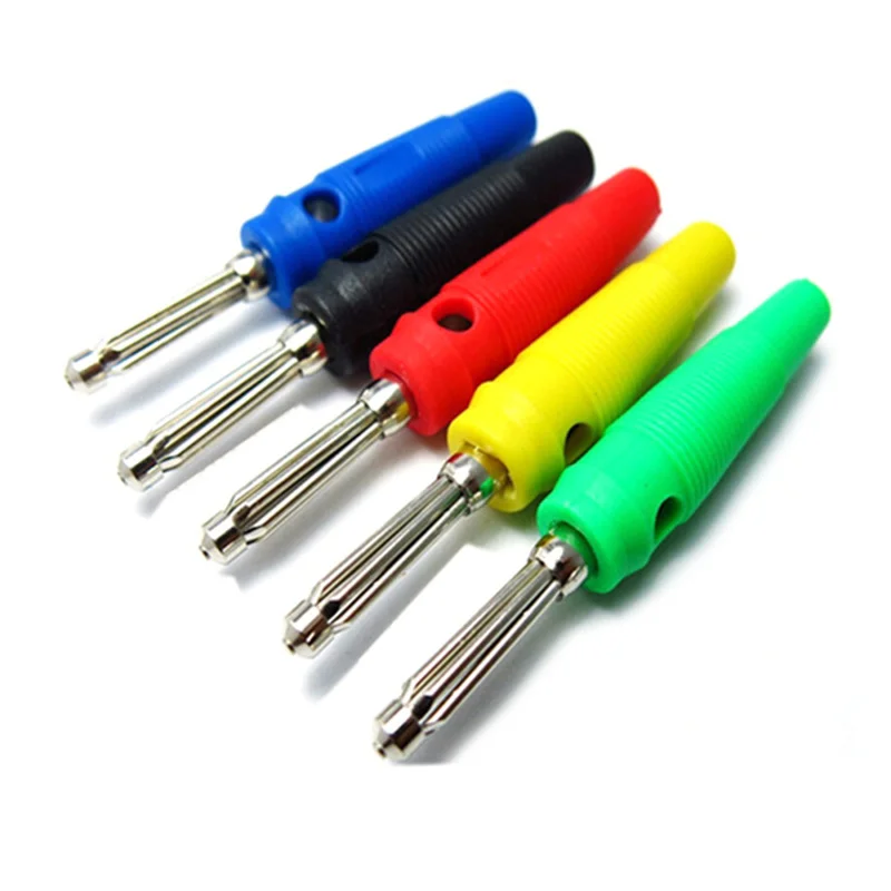 

5Pcs 4mm Male 32A High Current Screw Solderless Stackable Banana Plug Connector