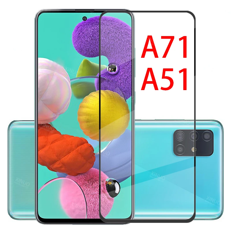 Стеклянная пленка 3-в-1 для камеры Samsung Galaxy A71 A51 прозрачный защитный чехол с