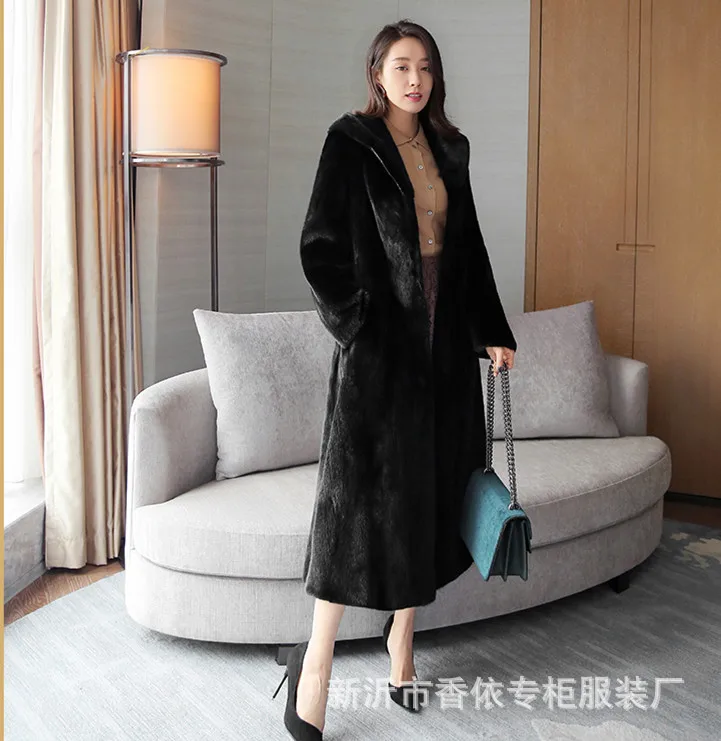 Women real mink coats female mink fur coat genuine long fur coat ladies winter clothes oversize 6xl 5xl 7xl natura fur coats