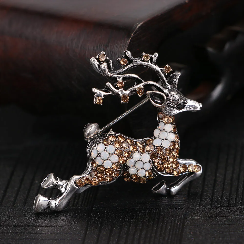 Модные милые беговые Броши с оленями для женщин рождественские подарки