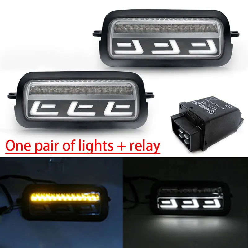 

For Lada Niva 4X4 1995 LED DRL Lights relay With Running Turn Signal PMMA / ABS Plastic Function Accessories Car Styling Tuning