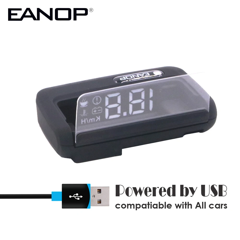 EANOP зеркало GPS HUD Head up дисплей Автомобильный скоростной проектор Авто измеритель