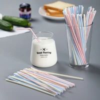 disposable plastic drinking straws multi color bendable milktea milkshake for wedding birthday party supplies bar accessories