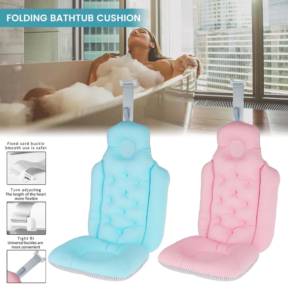

Breathable 3D Full Body Spa Bath Pillow Bathtub Cushion Neck and Back Support Bath Pillow for Home Hot Tub Bathroom Accessories