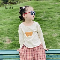 imakokoni original design cute bear girl clothes loose cotton t shirt short sleeved female summer new style 21547