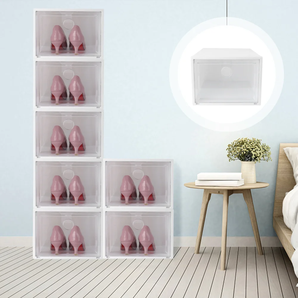 

1Pc Durable Sports Shoes Box Plastic Shoes Storage Organizer Home Supply