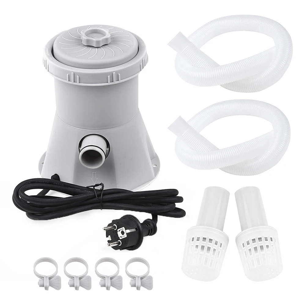 

220-240V Electric Swimming Pool Filter Pump Water Cleaning System For Above Ground Dish-Shaped Pipe Rack Pools With Filter Tube