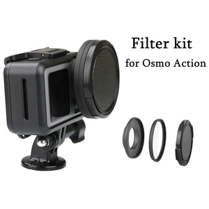aluminum alloy 52mm lens adapter ring uv cpl filter step up ring kit lens cap for dji osmo action camera connector accessories free global shipping