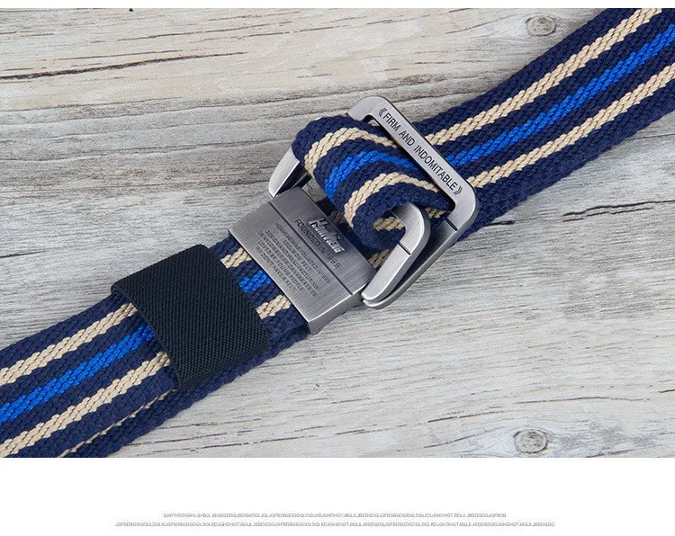 Модный ремень из сплава с двойной петлей пряжка мужской для джинсов холщовые